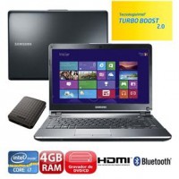 Notebook Samsung 500P4C-AD2 com Intel® Core™ i7 3630QM, 4GB, 500GB, Gravador de DVD, HDMI, LED 14” e Windows 8